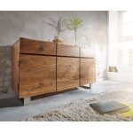 Commode live - edge 147 cm acacia naturel 3 portes 3 tiroirs