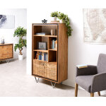 Design - buffet - haut stonegrace 88 cm acacia nature 2 portes