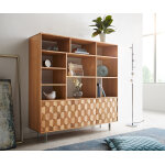 Etagère fevo 147x150 cm acacia naturel 3 portes pied en l Etagère fevo 147x150 cm acacia naturel 3 portes pied en l