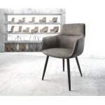 Fauteuil pejo - flex anthracite vintage 4 - pieds conique noir