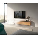 Fixation murale buffets bas set de 2 tables - tv flottantes Fixation murale buffets bas set de 2 tables - tv flottantes