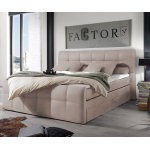 Lit sebastiano 180x200 beige tissu plat sur - matelas lit sommier tapissier