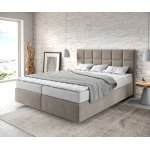 Lit à sommier tapissier dream - fine 160x200 microfibre beige Lit à sommier tapissier dream - fine 160x200 microfibre beige