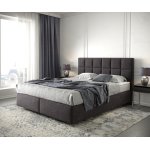 Lit  sommier tapissier dream - fine 160x200 microfibre noir