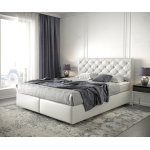 Lit à sommier tapissier dream - great 160x200 cuir synthétique wei㟠Lit à sommier tapissier dream - great 160x200 cuir synthétique weiãŸ