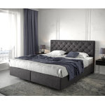 Lit -  - sommier - tapissier dream - great 180x200 cm noir avec matelas et surmatelas
