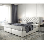 Lit  sommier tapissier dream - great 180x200 cuir synthtique wei