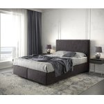 Lit -  - sommier - tapissier dream - well 140x200 cm noir avec matelas et surmatelas