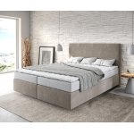 Lit - à - sommier - tapissier dream - well 160x200 cm en microfibre beige Lit - à - sommier - tapissier dream - well 160x200 cm en microfibre beige