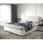 Lit - sommier - tapissier dream - well 180x200 cm similicuir blanc