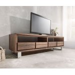 Meuble - tv live - edge 190 cm acacia marron 4 tiroirs