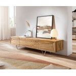 Meuble - tv wyatt 175 cm sheesham nature 2 portes 1 abattant design