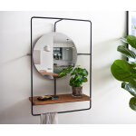 Miroir cadria 45x65 cm acacia naturel métal noir Miroir cadria 45x65 cm acacia naturel métal noir