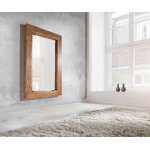 Miroir - mural live - edge 135x85 cm acacia nature tronc de l'arbre