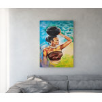 Peinture africa multicolore 100x140 cm acrylique sur toile Peinture africa multicolore 100x140 cm acrylique sur toile