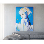 Peinture butterflys multicolore 100x140 cm acrylique sur toile