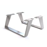 Pied - d'angle - à - patin 15 cm en acier inoxydable brossé pour meubles à caisson de profondeur 40 cm ... Pied - d'angle - à - patin 15 cm en acier inoxydable brossé pour meubles à caisson de profondeur 40 cm ...