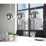 Plafonnier pentola 75 cm chrom argent mtal