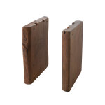 Set - de - 2 - pieds - de - banc live - edge banc d'arbres bois massif marron
