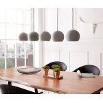 Suspension - pentola 115 cm gris 5 abat - jours bton