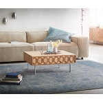 Table basse fevo 80x60 cm acacia nature pied - l