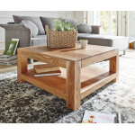 Table - basse indra acacia nature 80x80 tagre bois massif