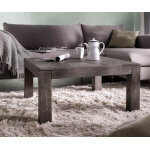 Table basse indra acacia platine 80x80 cm bois massif