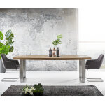 Table -  - manger classic - edge 240x120 / 80 cm exotic wood elliptisch