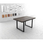 Table - à - manger edge 140x90 xl acacia platine métal noir Table - à - manger edge 140x90 xl acacia platine métal noir
