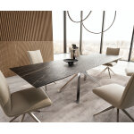 Table à manger edge 200 - 300x100 céramique laminamâ®noir desir marron cadre croisé rectangulaire acier ... Table à manger edge 200 - 300x100 céramique laminamâ®noir desir marron cadre croisé rectangulaire acier ...