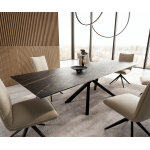 Table à manger edge 200 - 300x100 céramique laminamâ®noir desir marron cadre croisé rectangulaire noir ... Table à manger edge 200 - 300x100 céramique laminamâ®noir desir marron cadre croisé rectangulaire noir ...