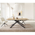 Table à manger edge en forme de bateau 200x100 céramique laminamâ® sabbia couleur chêne cadre croisé ... Table à manger edge en forme de bateau 200x100 céramique laminamâ® sabbia couleur chêne cadre croisé ...