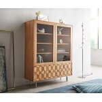 Vitrine fevo 115x150 cm acacia nature pied - l