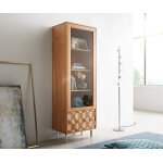 Vitrine fevo 60x180 cm acacia nature pied - l