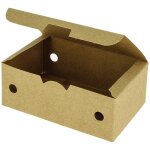 Bote nuggets carton kraft brun 114x73x45 mm carton + cire naturelle x 500 firplast