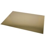 Plaque en carton couleur or pour ptisserie 400mm x 600mm (x25) firplast