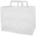 Sac cabas kraft blanc poignes plates (70g / m) 32x22x24 cm x 250 firplast