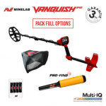 Pack full options minelab d�tecteur vanquish 340 + pro - find 15 + housse de bo�tier + pack batteries ...