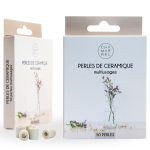 Bote de 50 perles de cramique | grises