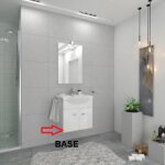 0 xzz pietement pour meubles de salle de bain suspendu emma blanc