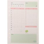 1 feuille de papier color format a5  6 trous pour carnet  spirales, agenda quotidien (modle de planificati ...