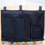 1 organiseur de chevet noir a suspendre, sac de rangement pour couches, magazines, t�l�commande, t�l�phone, ...