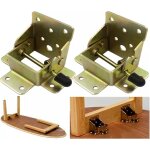 (1 paire) extensions de pieds de table pliantes autobloquantes à 90 degrés, support de cadre de charnière ... (1 paire) extensions de pieds de table pliantes autobloquantes à 90 degrés, support de cadre de charnière ...
