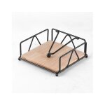 1 pi�ce (noir) porte - serviettes plat pour table a manger de cuisine, porte - serviettes en m�tal dor� ...