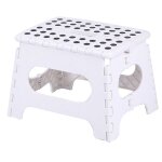 1 x 29x22x22cm tabouret pliant pour enfants (blanc) - tabouret pliant en plastique l�ger pour la cuisine, ...