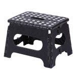 1 x 29x22x22cm tabouret pliant pour enfants (noir) - tabouret pliant en plastique l�ger pour la cuisine, ...