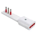 1 x adaptateur ultra - plat serie emilia flat 2p + t 10a fiche et prise
