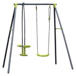 1 x balancoire avec porteur baby swing set 3 places - 269 x 153 xh 195 cm