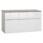 1 x banquette double tiroirs ligne galaverna cm. 35 x 90 x h. 50 - ciment / blanc 1 x banquette double tiroirs ligne galaverna cm. 35 x 90 x h. 50 - ciment / blanc