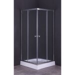 1 x cabine de douche cristal a deux portes giada 70 x 70 cm - h 185